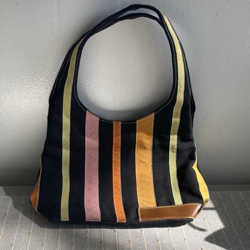 Carlo D'Santi Handbag Striped Hobo Purse